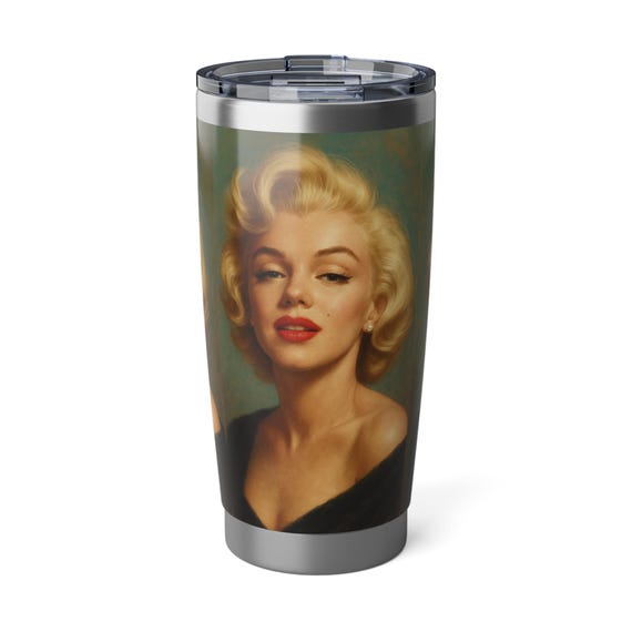 Classic Hollywood Glamour 20oz Tumbler | Marilyn Monroe Inspired Travel Mug, Vintage Art Drinkware, Gift for Movie Lovers