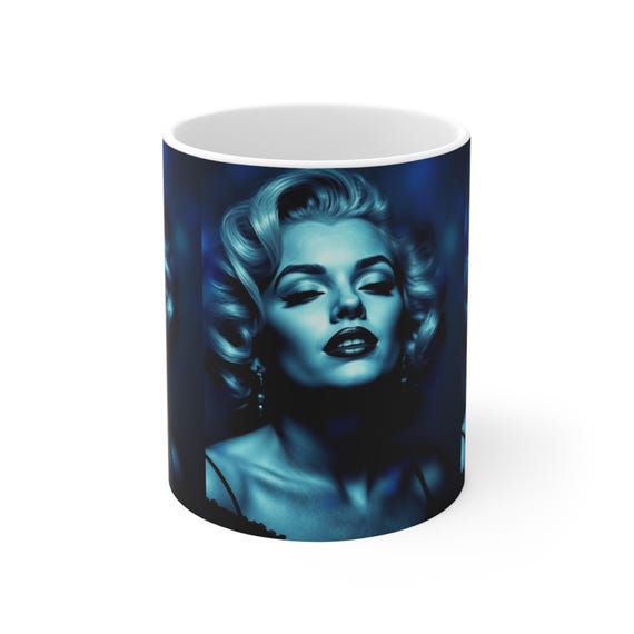 Vintage Glamour Mug, Marilyn Monroe Coffee Cup, Retro Chic Gift for Her, Unique Collectible, Perfect for Birthdays, Holidays