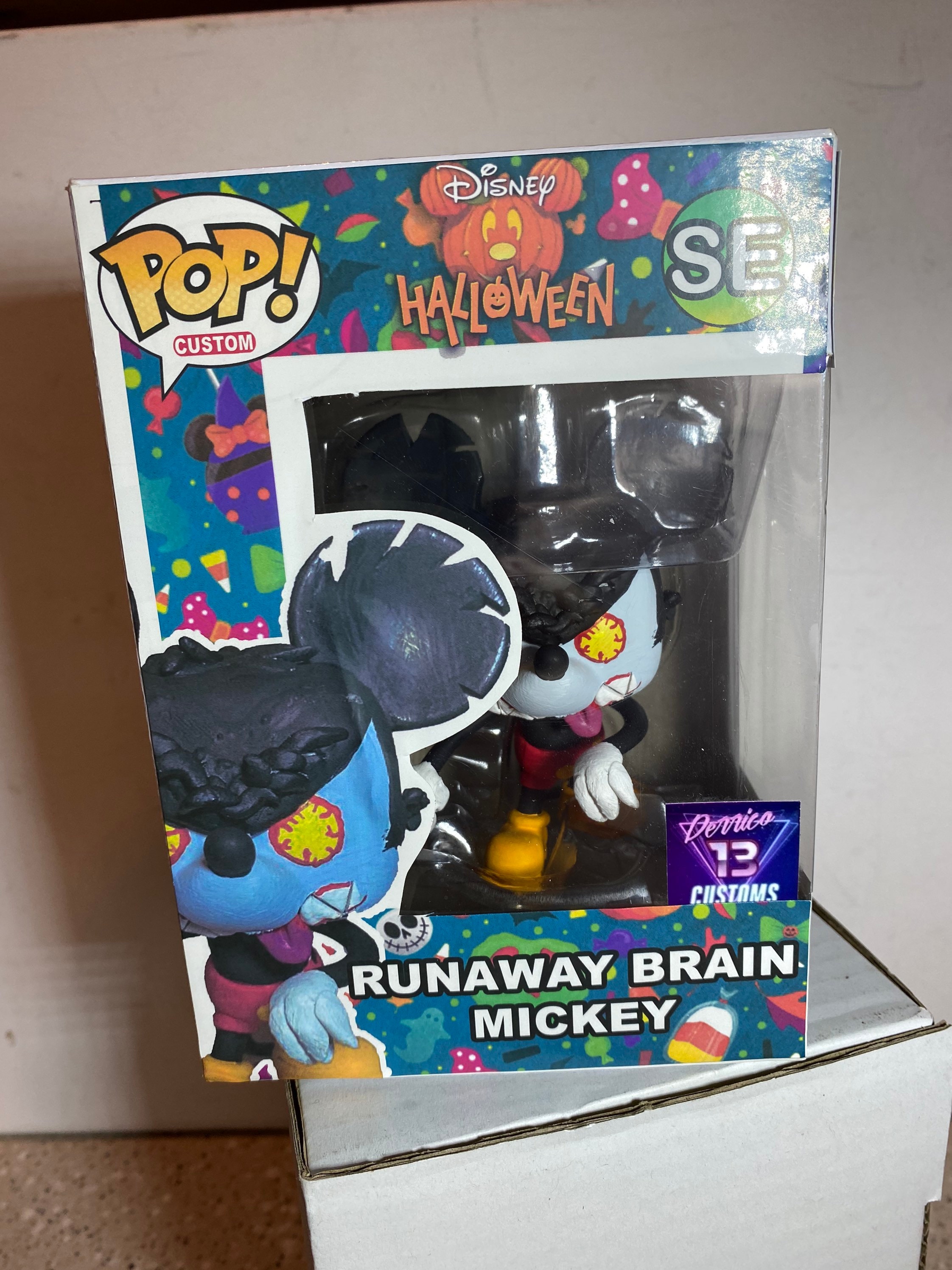 Custom Funko Pop Vinyl figure Disney Runaway Brain Mickey | Etsy
