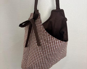 Quilted Crescent Tote Bag