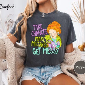 Camiseta &quot;Arriésgate, comete errores, ensuciate&quot;, camiseta &quot;Miss Frizzle&quot;, camiseta &quot;El autobús mágico&quot;, camiseta &quot;Maestro de regreso a clases&quot;, camiseta &quot;Enseñando con diversión&quot;