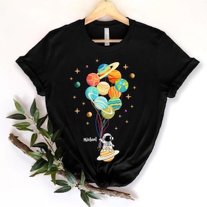 Custom Astronaut Shirt,Astronaut Balloon shirt, Space Shirt,Astronaut Birthday Shirt,Spaceman Shirt,Astronaut Family Shirt, Astronaut Gift