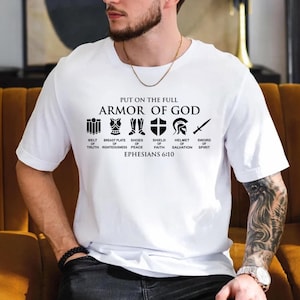 Put On The Full Armor Of God Shirt, Ephesians Bible Verse Tee, Knight Armor Christian Shirt, Religious Shirt, Faith-Based Gift For Him