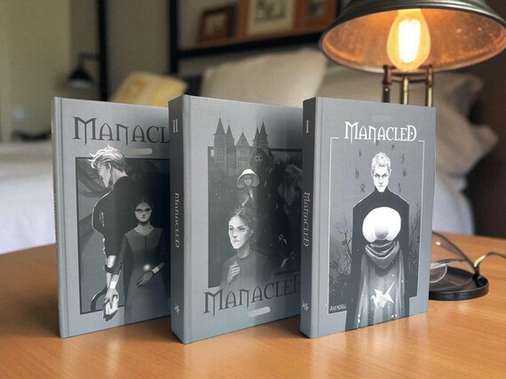 Manacled Book Set 3 Volume Hardcover Handbound Edition Collector’s Gift for Readers