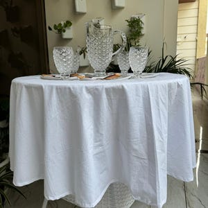 White Rectangle Table Cover Cloth, Cotton tablecloth Round, oval, rectangle table cloth for wedding table décor, Custom table cover