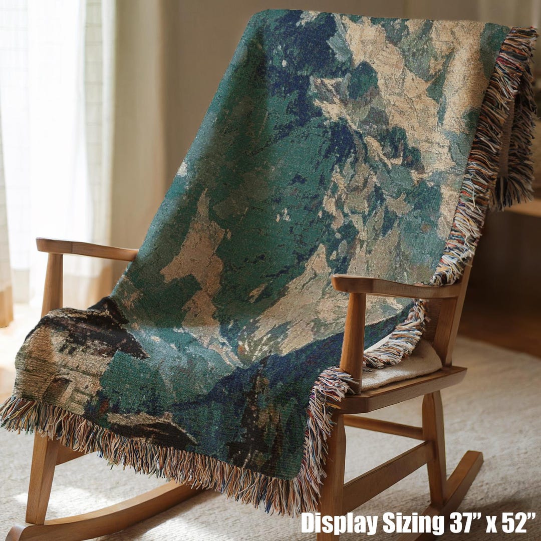 Arthur Rackham Edgar Maxence Snow Mountain Woven Blanket Oil Painting ...