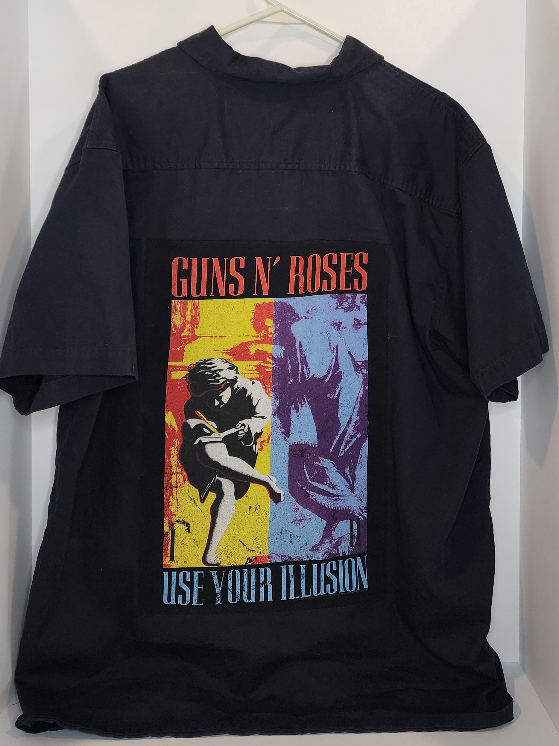 Official Guns N' Roses Use Your Illusion World Tour T-Shirt - Men's Band Tee, Black, XXL - View #8