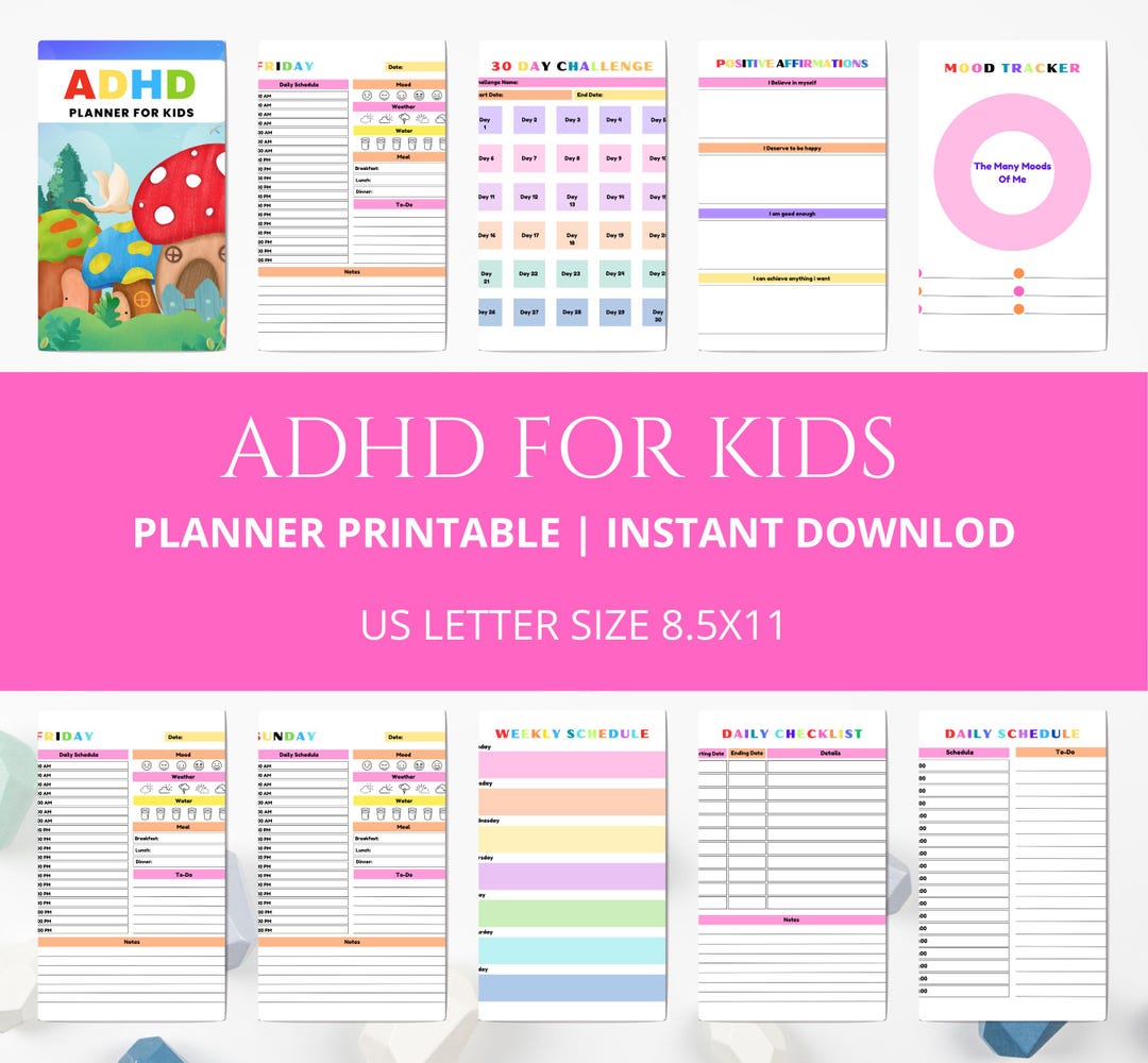 ADHD Planner for Kids | Printable Routine Chart | Focus Tools ...