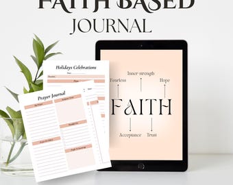 Faith-Based Journal Printable | Christian Reflection Journal | Bible Study Prompts | Prayer Pages & Scripture Tracker | Instant Download