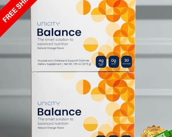 Unicity BALANCE 2-Pack | 60 Stick Packs Total (30 x 2) Orange Flavor Drink Mix | Wellness Bundle