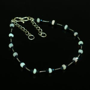 100% Ethiopian Opal Colorful Gemstone Beaded Bracelet Handmade Adjustable Gold Chain Jewelry, Minimalist Boho Bracelet for Women & Gift Idea