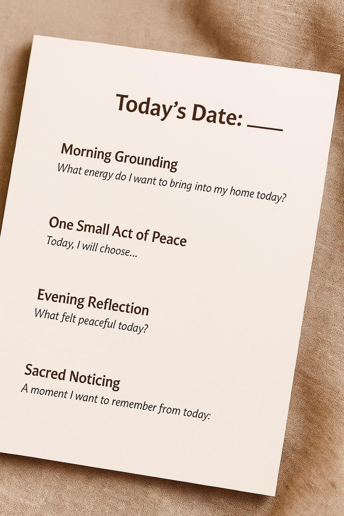 Peaceful Home Journal – Printable Daily Pages for Slow Living, Gentle ...