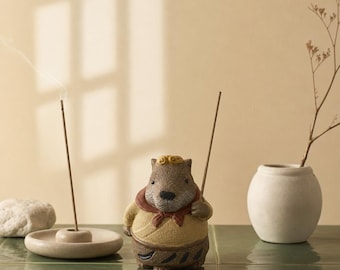 Zen Capybara Incense Holder – Cute Meditation Decor