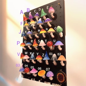 Colorful Mushroom Fridge Magnets - Cute Mushroom Decor, Aesthetic Home and Kitchen Accessories, Dopamine Style Decorations