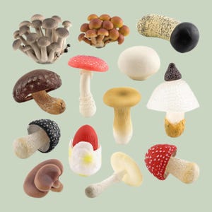 Realistic Mushroom Models for Home Decor and Craft Projects