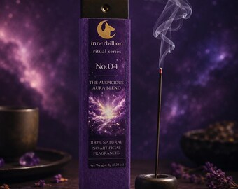 Innerbillion n. 04 Bastoncini di incenso naturale della miscela Aura Auspicious – Rituale Zen per la purificazione dell'aura