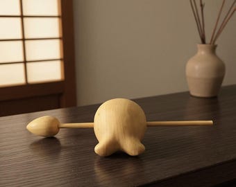 Mini Whale Zen Wooden Fish – Stress Relief Percussion Tool