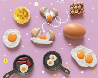 Realistische magneetset gebakken ei: leuk ontbijt keukendecor