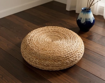 Banana Leaf Meditation Cushion – Round Floor Seat for Relaxation