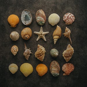 Shell and Starfish Fridge Magnets Set – Ocean-Themed Decorative Pieces