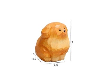 Handcrafted Wooden Golden Retriever Figurine | Dog Lover Gift