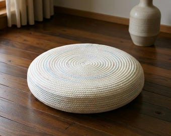 Minimalist Spiral Meditation Cushion – Round Floor Seat for Relaxation (23.6” x 3.9”)