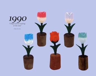 Hand-Carved Wooden Rose Figurine: Everlasting Floral Gift
