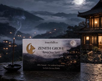 Set di bastoncini di incenso naturale Innerbillon Zenith Grove – Set per rituali di meditazione zen nella foresta