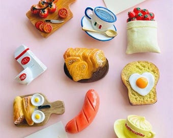 Calamite da frigorifero a tema colazione - Decorazioni giocose per la cucina, set da 8