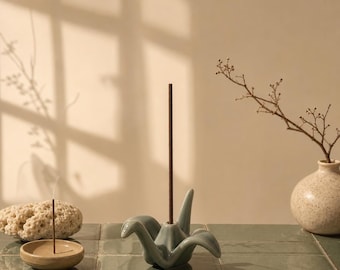 Origami Crane Incense Holder – Mini Zen Desk Decor