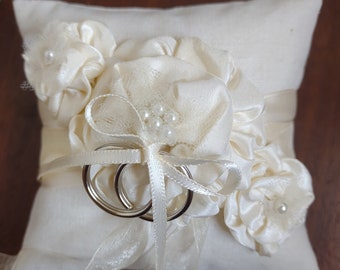 Ivory Cotton Ring Pillow