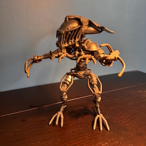 Handmade Welded Steampunk Alien Sculpture