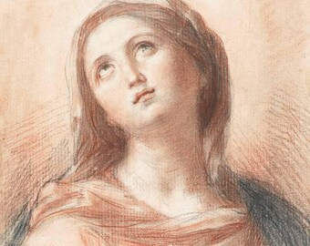La Vierge en prière | Impression d'art sacré | Plusieurs tailles | Vierge Marie