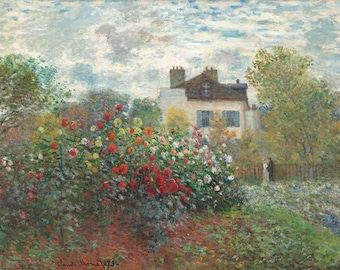 Eine Ecke im Garten | Drucken | Mehrere Größen | Claude Monet Impressionistische Gartenlandschaft
