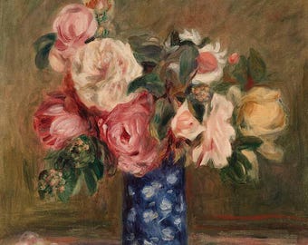 ルノワール「バラの花束」プリント 1882年 | ヴィンテージ印象派の花の 