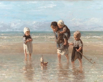 ヨゼフ・イスラエルス：海獣の子供（1872年） - ジクレー版画 - Etsy 日本
