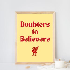 Liverpool FC Doubters to Believers Poster, Jürgen Klopp