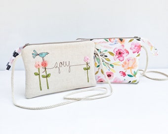 Personalized Crossbody Bag, Girls Gift Ideas for 8 Year Old, Birthday Gift for Granddaughter, Crossbody Purse, Little Girl Floral Purse