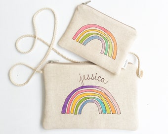 Birthday Gifts for Girls Turning 9, Gift for Girls Birthday, Rainbow Purse and Wallet Set, Crossbody Bag for Girls, Age 5, 6, 7, 8, 9