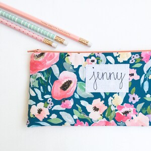 Personalized Zipper Pouch, Gift for Women, Coworker Gift, Stocking Stuffers Gifts for Coworkers Gifts for Women Stocking Stuffers for Women