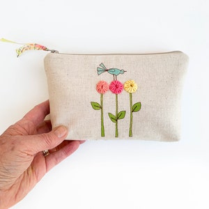 Last Minute Gift, Flower Cosmetic Bag, Birthday Gift for Women, Floral Makeup Bag, Best Friend, Sister Gift, Mom Gift