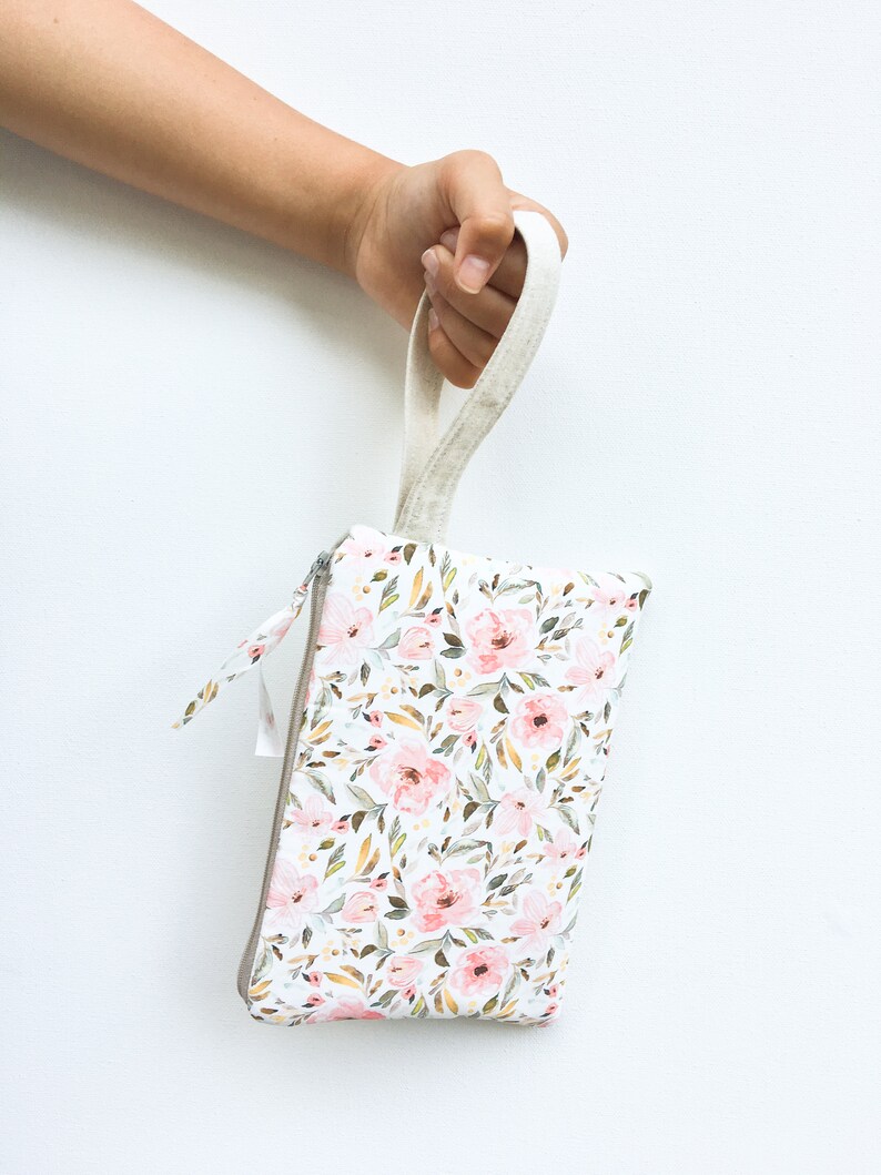 Flower Girl Proposal Gift Floral Wristlet Purse Personalized Etsy