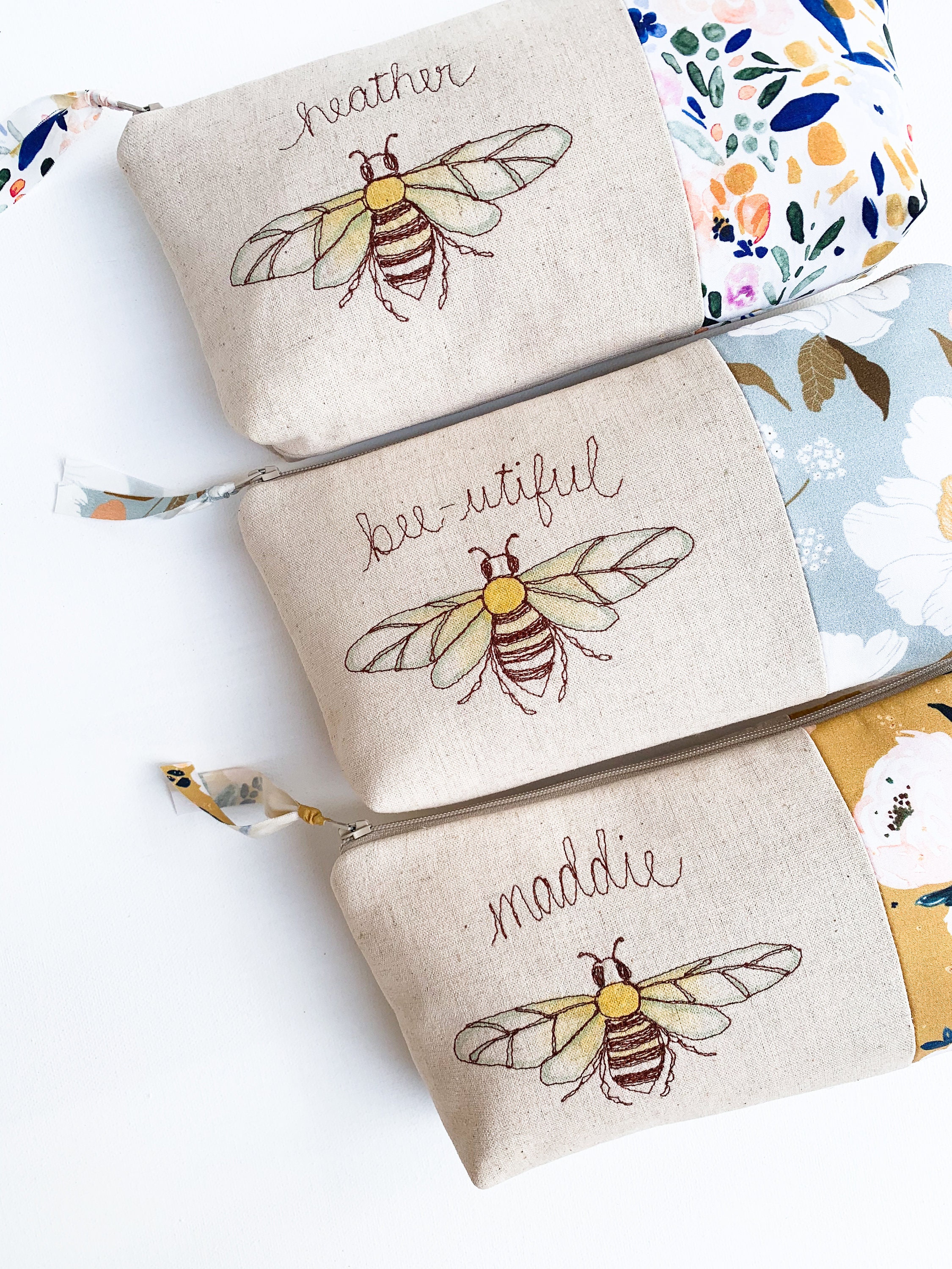 Personalized Bee Lover Gift Honey Bee Cosmetic Bag Beekeeper Etsy