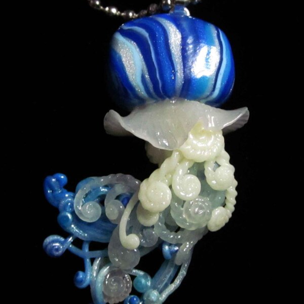 Blue Jellyfish Pendant