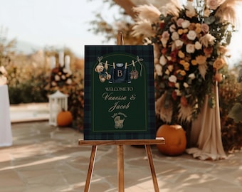 Polo Luxury Baby Shower Welcome Sign Templates – Tartan Equestrian Theme
