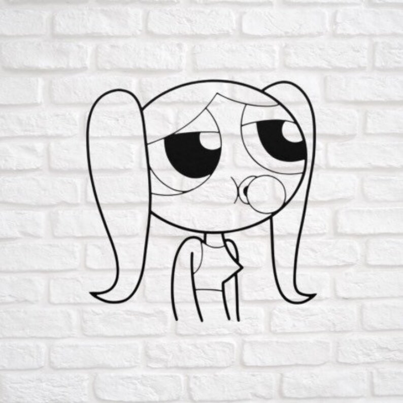 Powerpuff Girls Bubbles Metal Wall Art Nickelodeon Etsy