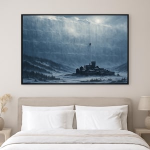 Game of Thrones Art Poster, Subtle Fantasy Wall Print, Horizontal Matte Poster, Winter Decor, ASOIAF-Inspired Landscape, No Words image 1