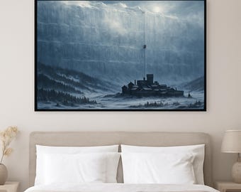 Game of Thrones Art Poster, Subtle Fantasy Wall Print, Horizontal Matte Poster, Winter Decor, ASOIAF-Inspired Landscape, No Words