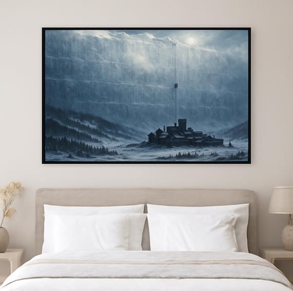 Game of Thrones Art Poster, Subtle Fantasy Wall Print, Horizontal Matte Poster, Winter Decor, ASOIAF-Inspired Landscape, No Words