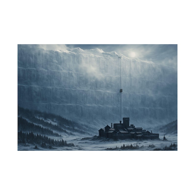Game of Thrones Art Poster, Subtle Fantasy Wall Print, Horizontal Matte Poster, Winter Decor, ASOIAF-Inspired Landscape, No Words The Wall